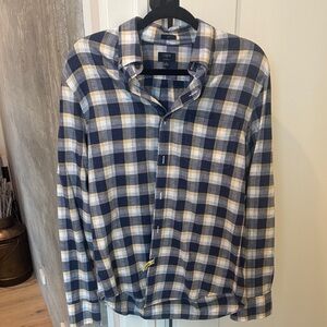J. Crew Blue and Yellow Plaid Shirt
